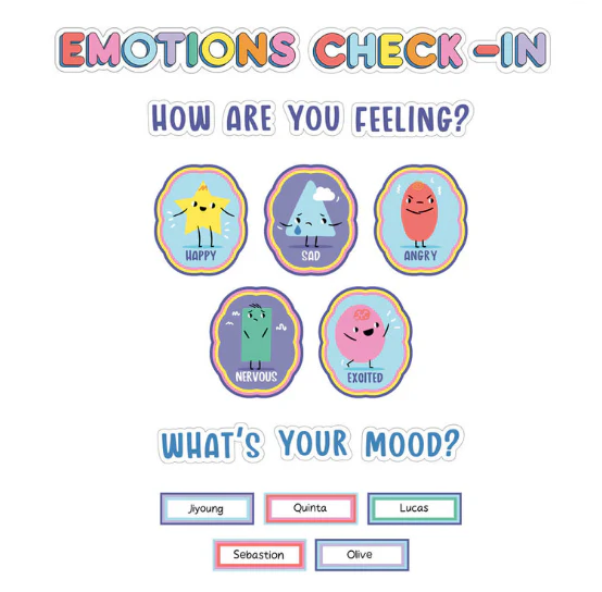 We Stick Together Emotions Check-In PrePunched Bulletin Boar