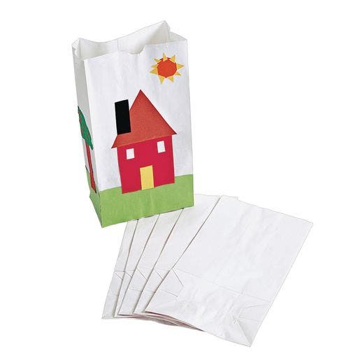 White Craft Bags Set Of 100 - Image 3