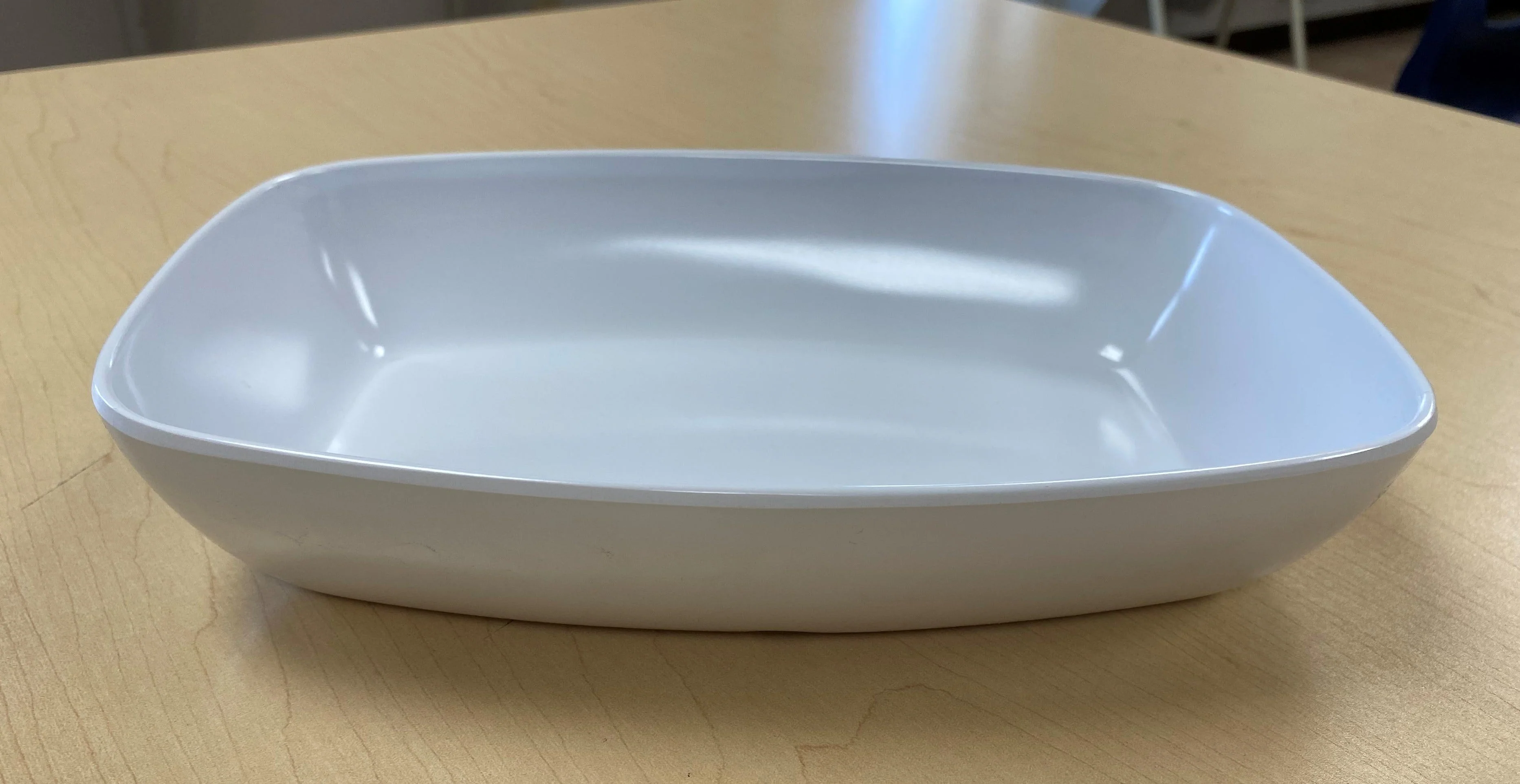 White Rectangular Serving Platter 10.75x7.5in Heavy Duty - Image 2