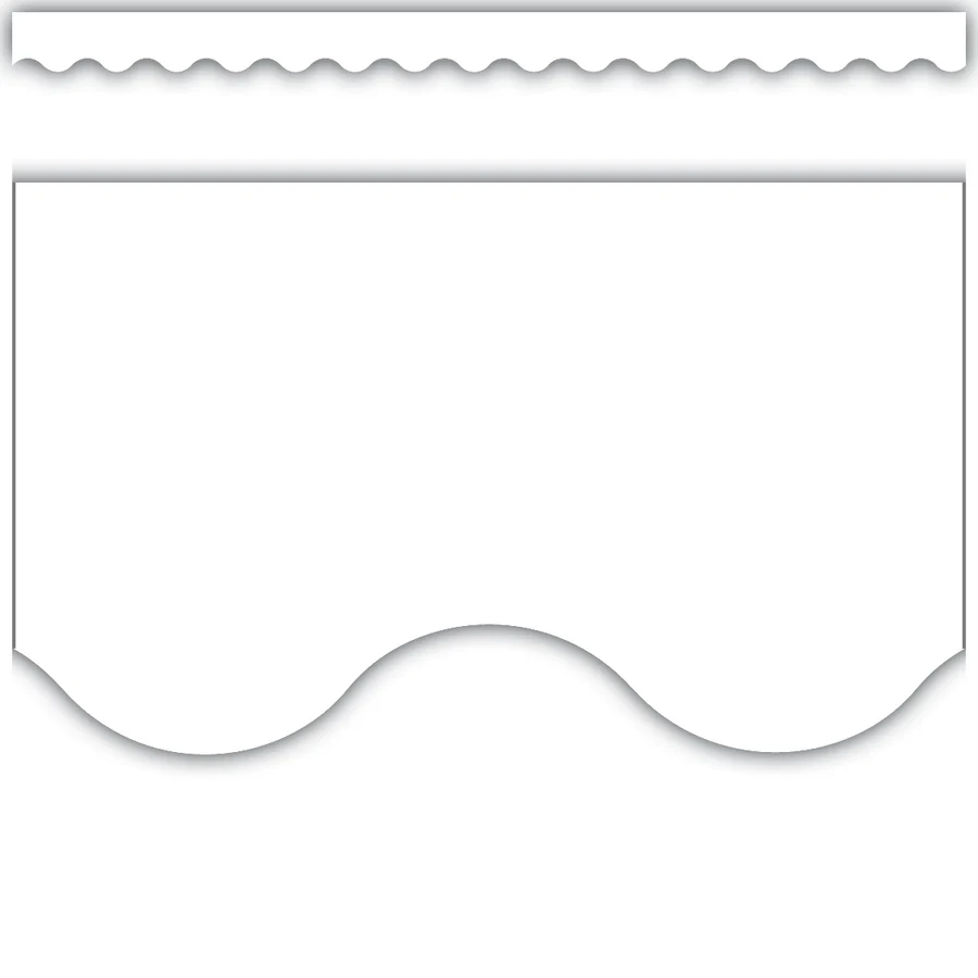 White Scalloped Border Trim