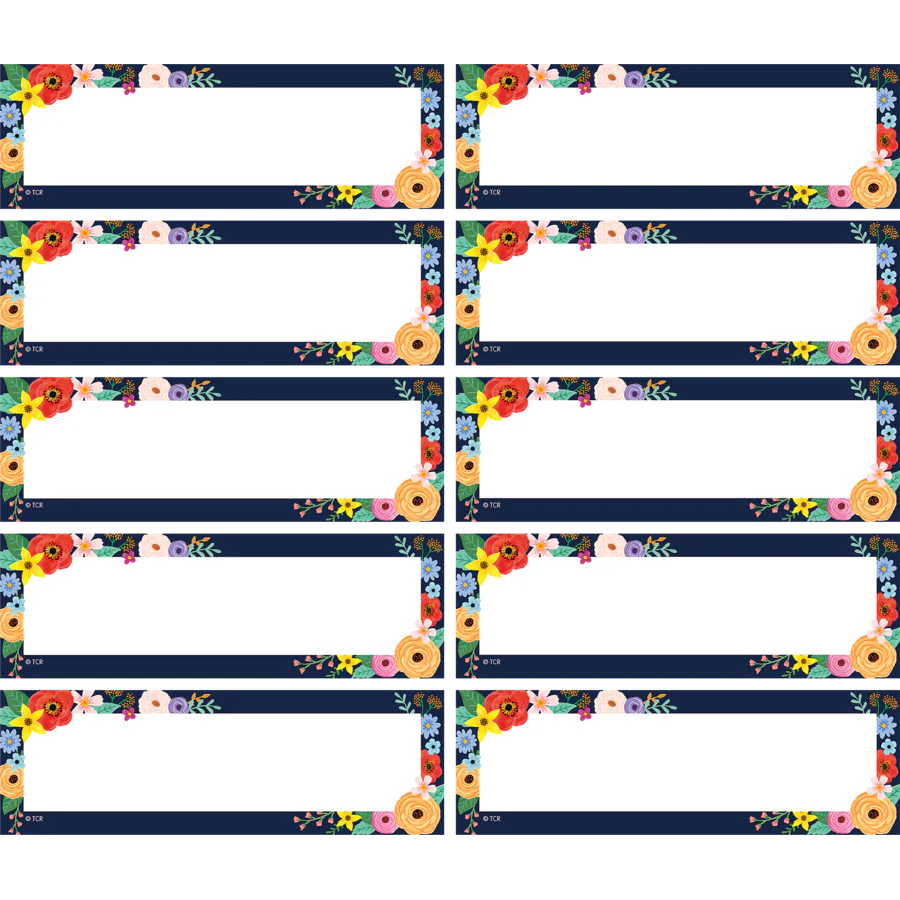 Wildflowers Labels Magnetic Accents