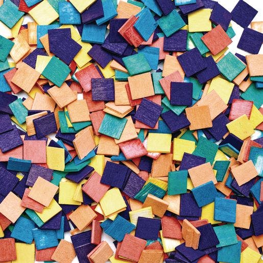 Wood Mosaic Squares 1000 pcs