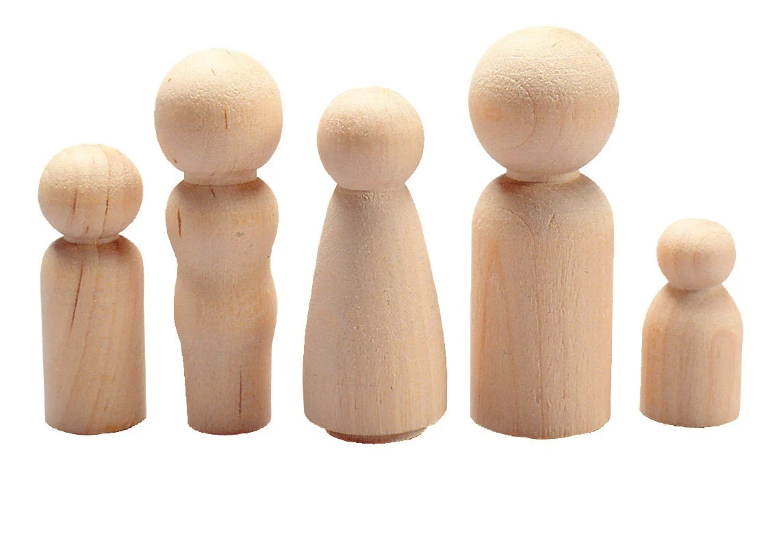 Wood People 40 Assorted People - Image 6