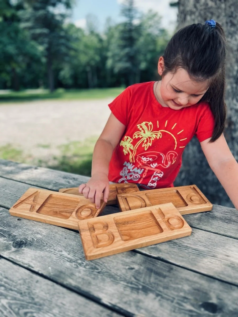 Wooden Alphabet Trays by Naturally Inspired Play - Image 2