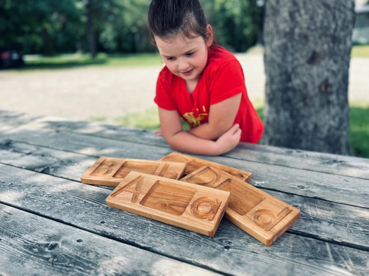 Wooden Alphabet Trays by Naturally Inspired Play - Image 3