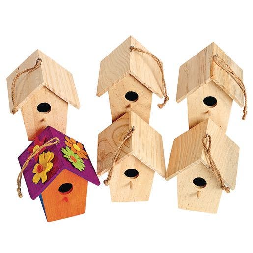 Wooden Birdhouses Set of 6 - Image 2