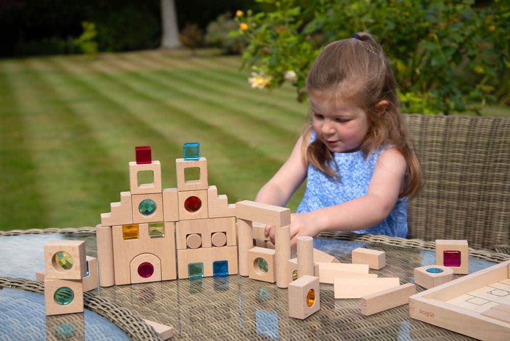 Wooden Building Gem Blocks 80 pc - Image 3
