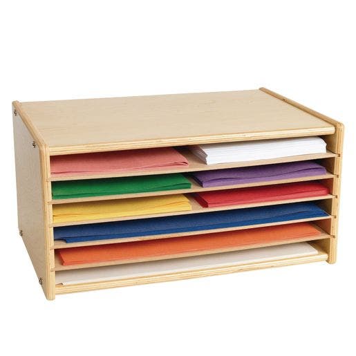 Wooden Construction Paper Storage