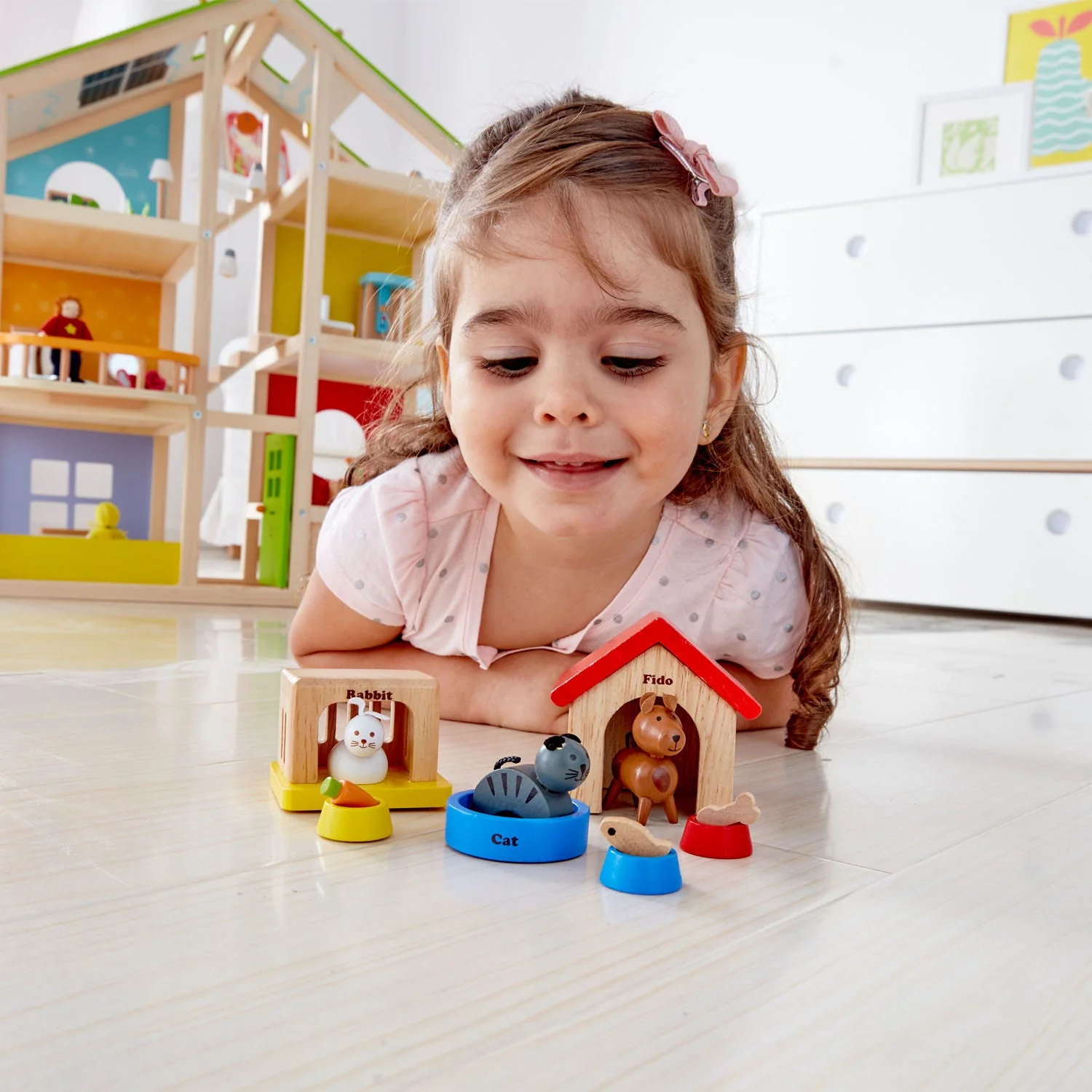 Wooden Dollhouse Family Pets by Hape - Image 2
