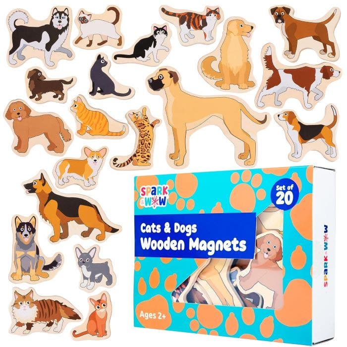 Wooden Magnets - Cats & Dogs