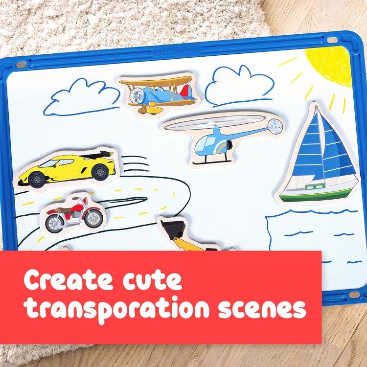 Wooden Magnets - Transport - Image 4