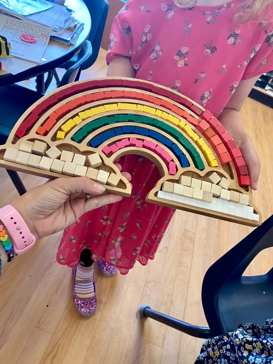 Wooden Rainbow Tray by Naturally Inspired Play - Image 3