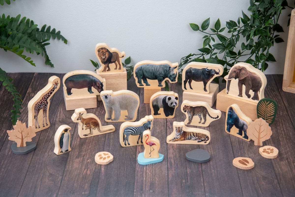Wooden Wild Animal Blocks - Image 2