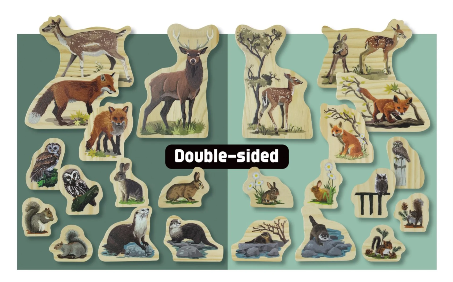 Woodland Animal Families Wooden Characters - Image 2