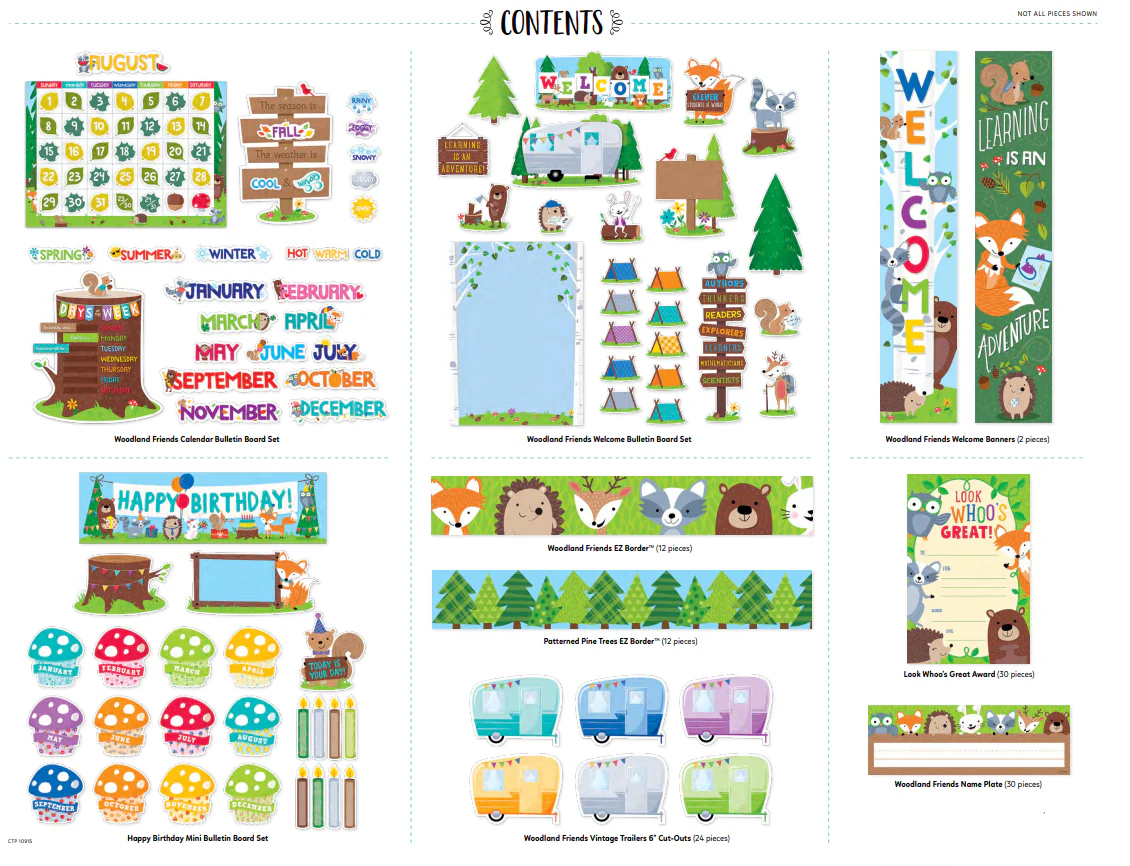 Woodland Friends Curated Classroom Decor Set - Image 2