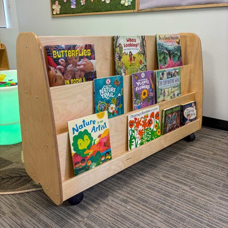 Woodlyn Double Sided Large Book Browser Mobile 46.5inL x 30inH - Image 6