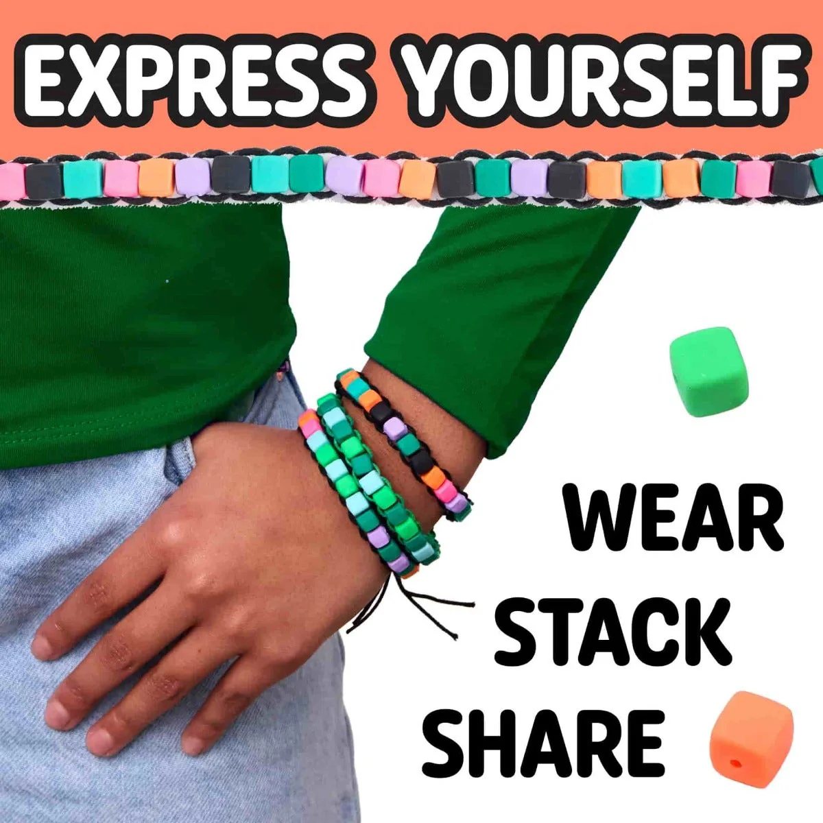 Woven Cube Bracelets by Creativity for Kids - Image 3